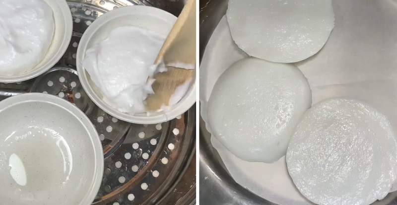 Bước 4. Hấp bánh