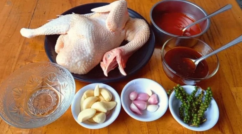 Nguyên liệu cần chuẩn bị cho món gà nướng mắm nhĩ