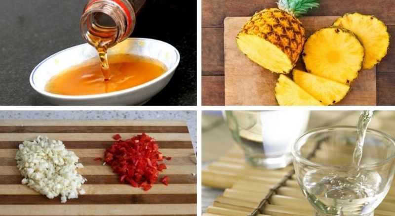 Cách làm nước mắm ắn bún thịt nướng với dưa, thơm