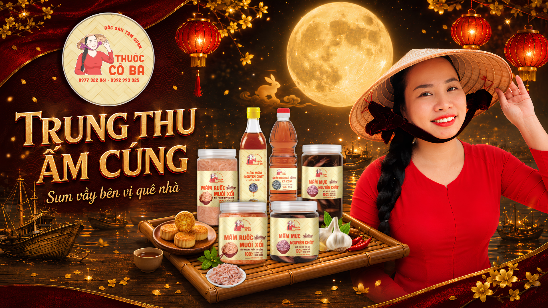 Trung Thu ấm cúng cùng mâm mắm Thuộc Cô Ba - đặc sản Tam Quan